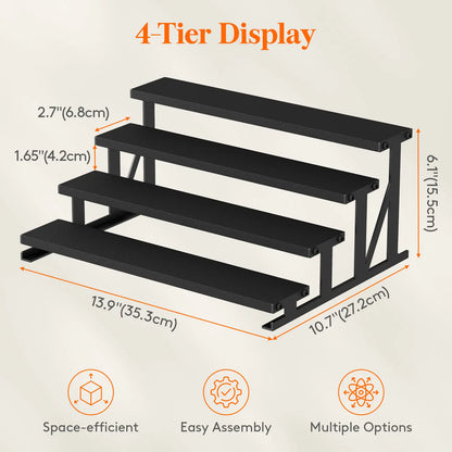 Lifewit 4 Tier Black Display Stand for Cologne,Perfume,Figures, Cupcake, Dessert, Spice, Fragrance, Countertop, Vanity, Dresser, Cabinet Use Racks Set Organizer #Summervibes
