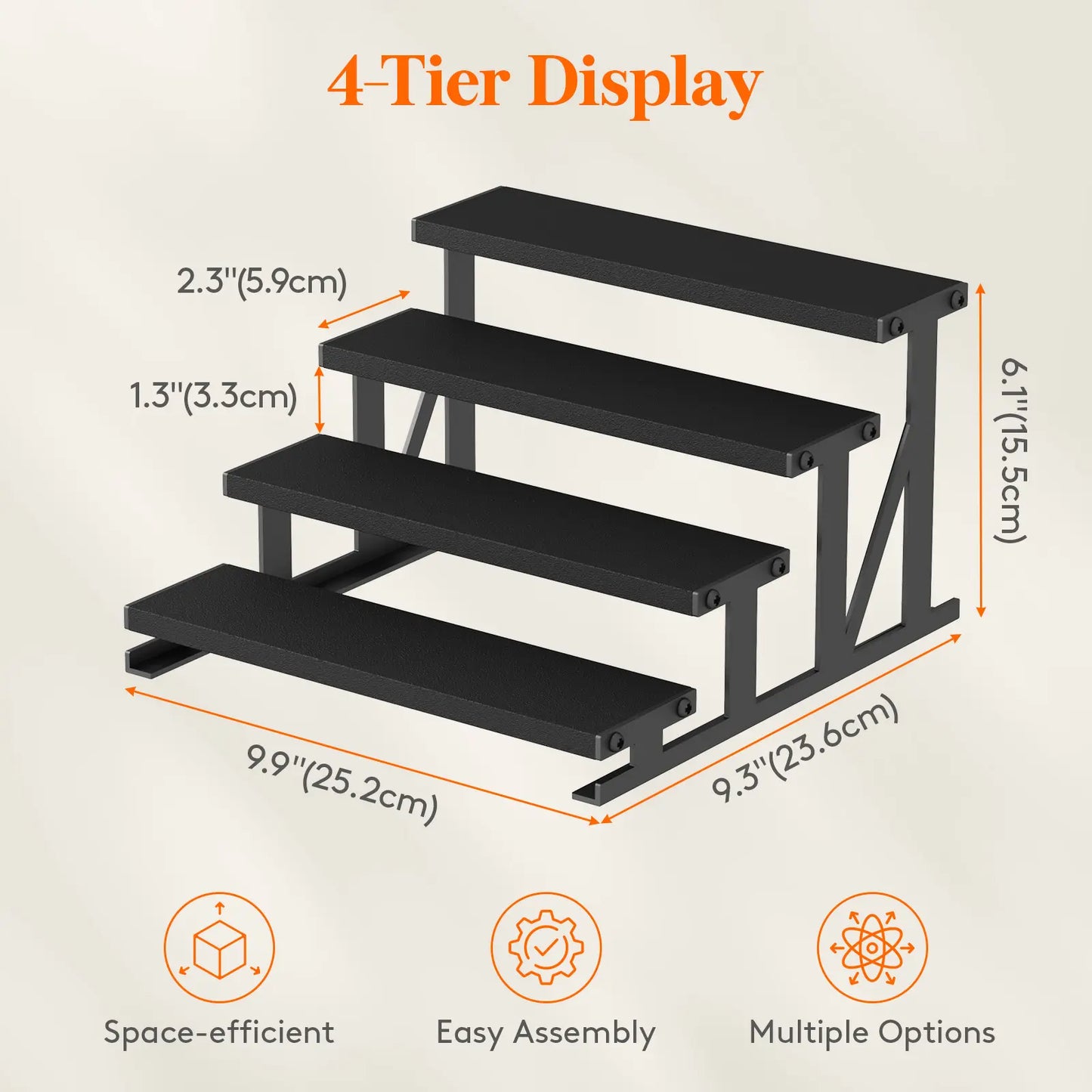 Lifewit 4 Tier Black Display Stand for Cologne,Perfume,Figures, Cupcake, Dessert, Spice, Fragrance, Countertop, Vanity, Dresser, Cabinet Use Racks Set Organizer #Summervibes