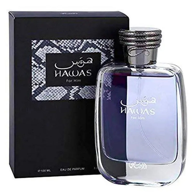 Hawas for Men Eau De Parfum 100Ml (3.4 Oz) by Rassasi – Men Perfume Fragrance, Long Lasting Aquatic Men’S Perfume