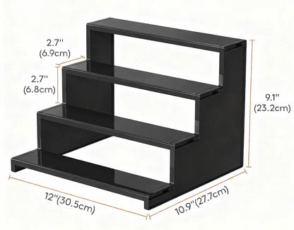 Lifewit 4 Tier Black Display Stand for Cologne,Perfume,Figures, Cupcake, Dessert, Spice, Fragrance, Countertop, Vanity, Dresser, Cabinet Use Racks Set Organizer #Summervibes