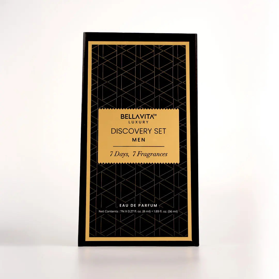 Bellavita Luxury'S Discovery Gift Set for Men | 7X8 Ml Micro Perfumes | CEO Man, GOAT Man, Klub Man, Skai, Ocean Man, White Oud, Gold Oud