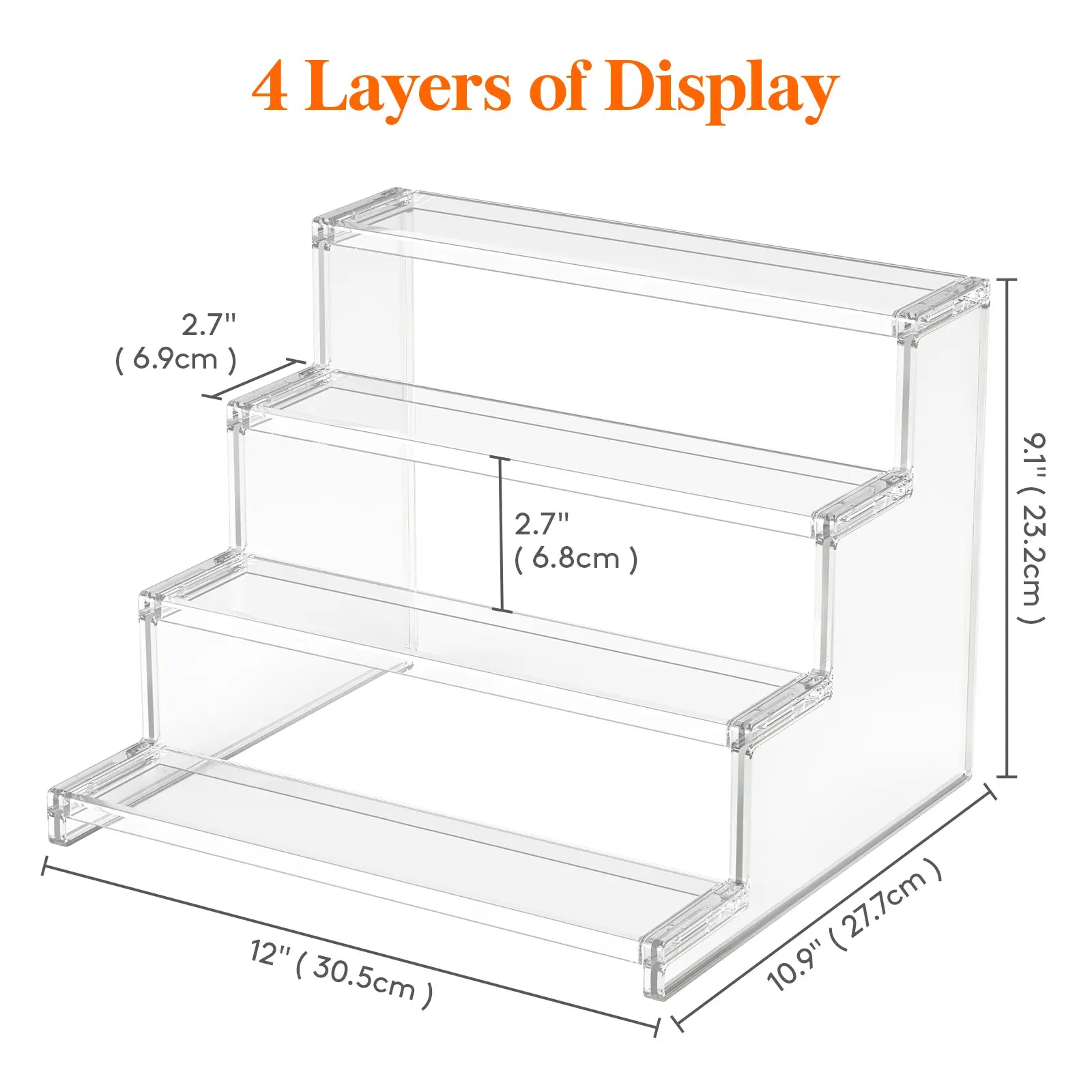 Lifewit 4 Tier Black Display Stand for Cologne,Perfume,Figures, Cupcake, Dessert, Spice, Fragrance, Countertop, Vanity, Dresser, Cabinet Use Racks Set Organizer #Summervibes