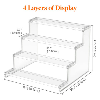 Lifewit 4 Tier Black Display Stand for Cologne,Perfume,Figures, Cupcake, Dessert, Spice, Fragrance, Countertop, Vanity, Dresser, Cabinet Use Racks Set Organizer #Summervibes