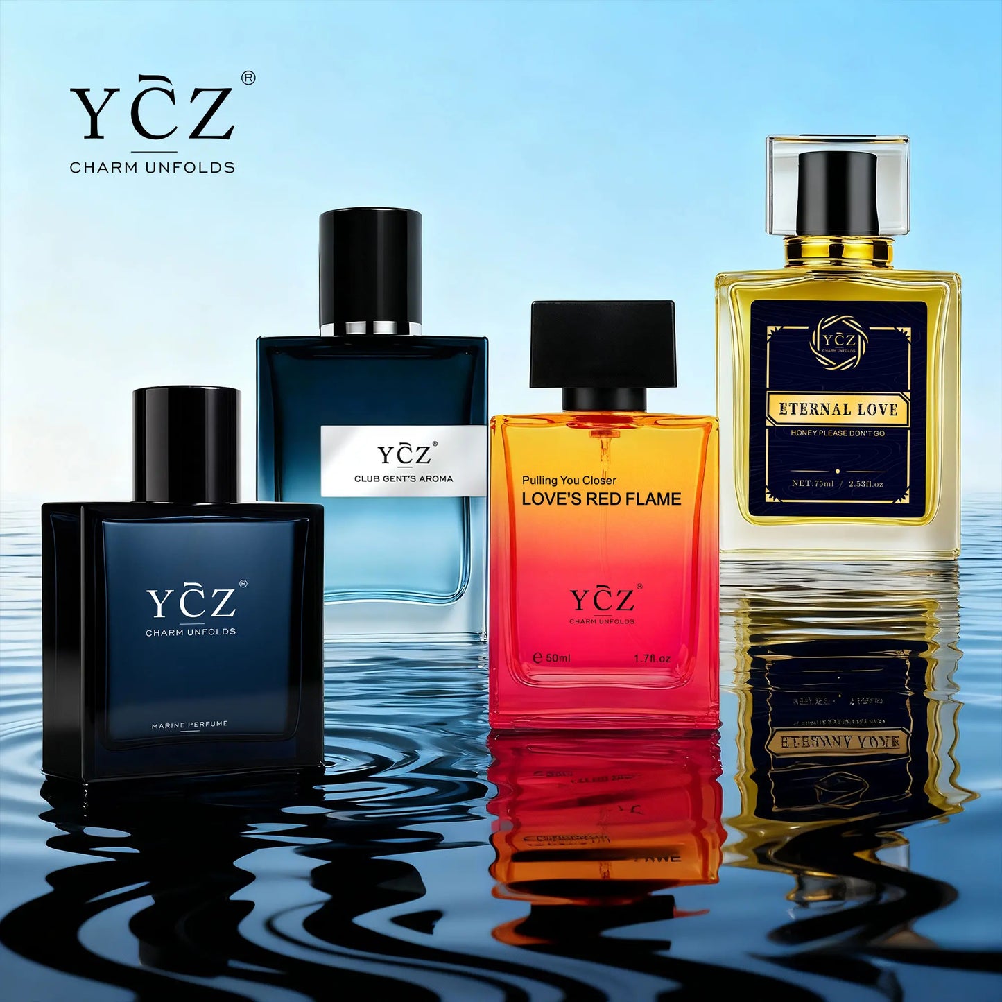 YCZ Classic Men'S Fragrance Set-Tiktok Viral Pick! 4-Scene Immersive Fragrance Collection - Marine, Club, Love & Carnival Edition - All-In-One Fragrance Kit for Every Moment#Summervibes